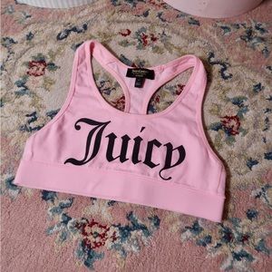 Pink juicy couture sports bra